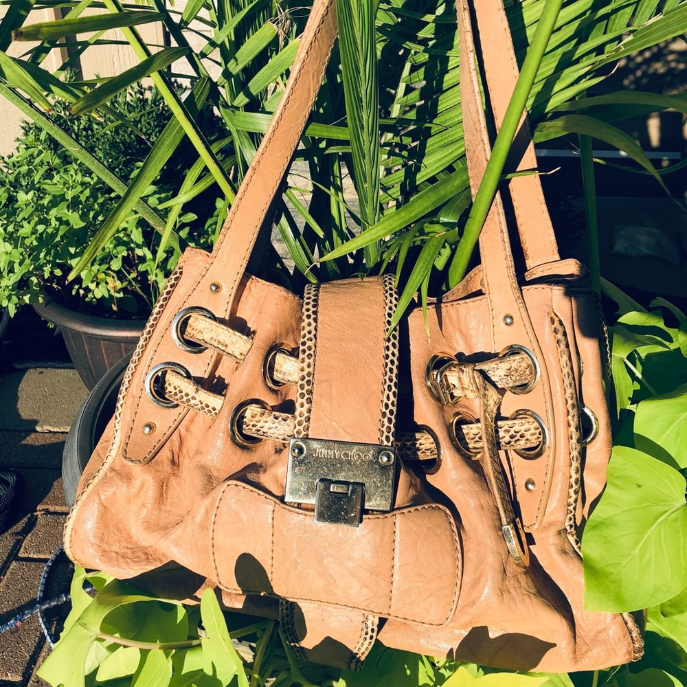 Jimmy Choi leather and python bag